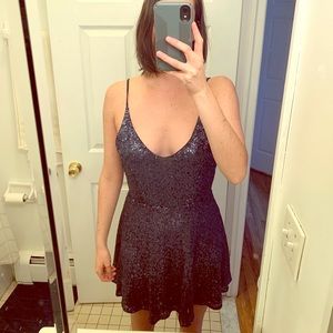 Navy blue sequin dress